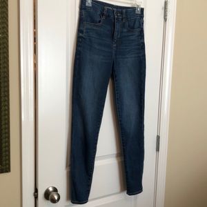 American Eagle curvy high rise jeggings sz 2